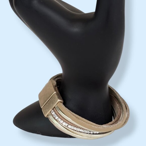 (2/$20) Metallic Brown Multistrand Magnetic Bracelet - Picture 2 of 7